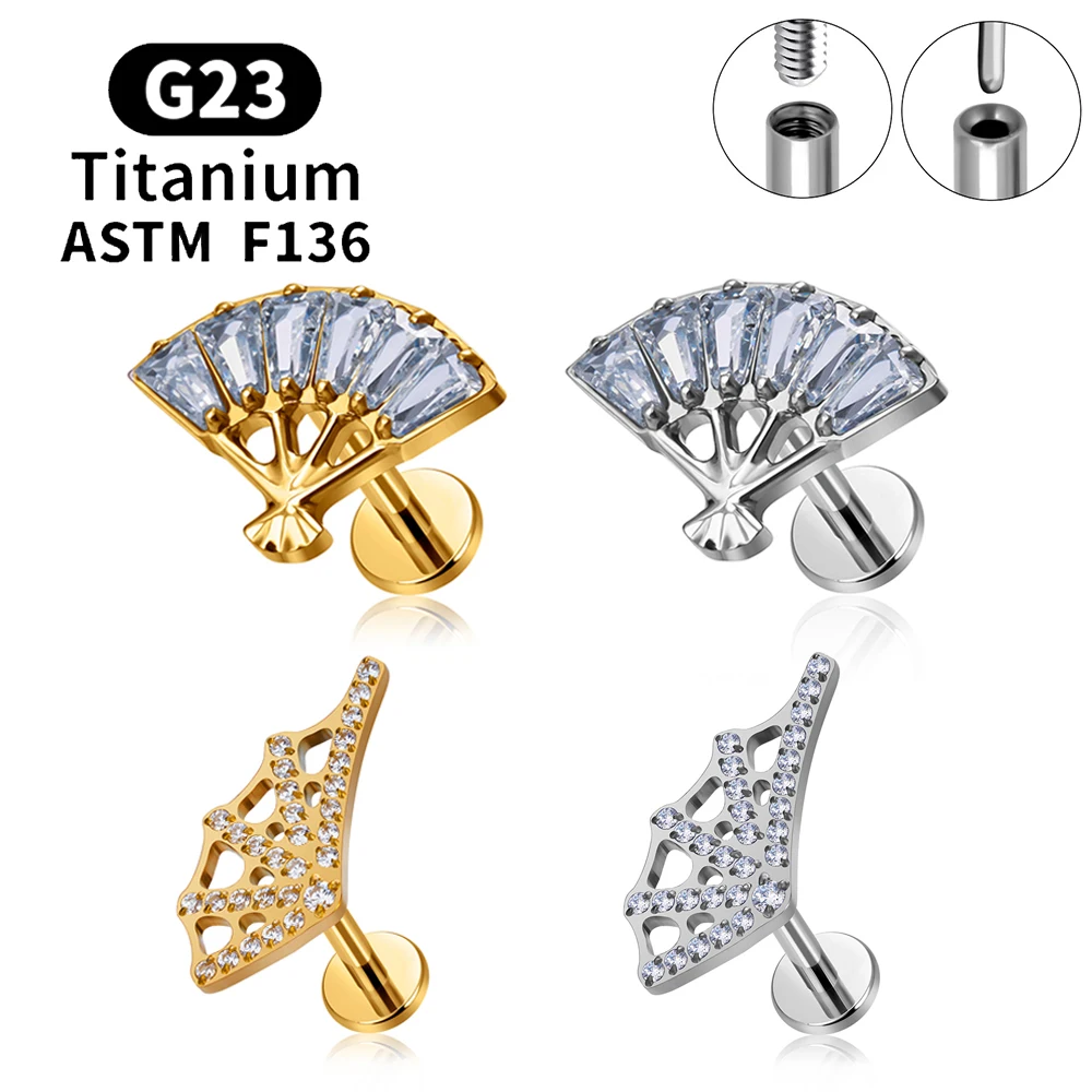 G23 Titanium Chinese Classical Fan Ear Stud for Women 16G CZ Tragus Cartilage Helix Conch Piercing Stud Earrings Body Jewelry
G23 Titanium Chinese Classical Fan Ear Stud for Women 16G CZ Tragus Cartilage Helix Conch Piercing Stud Earrings Body Jewelry
