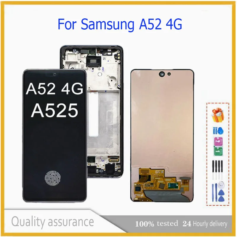 FoOLED A52 Screen for Samsung Galaxy A52 A525F 525F/DS Lcd Display Touch Screen with Frame Digitizer Assembly for Samsung A52 4G
FoOLED A52 Screen for Samsung Galaxy A52 A525F 525F/DS Lcd Display Touch Screen with Frame Digitizer Assembly for Samsung A52 4G