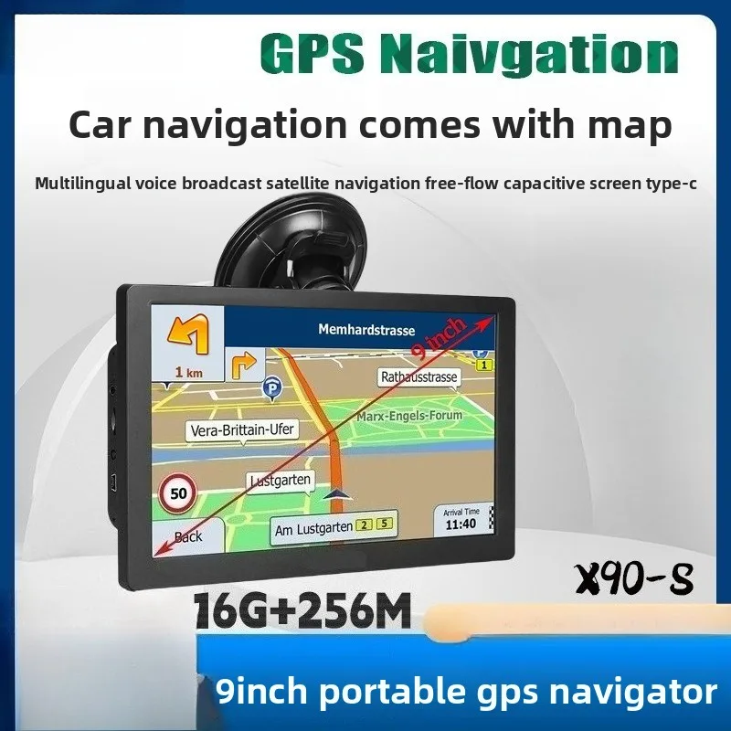 Portable 9 Inch Car GPS Navigator Truck Car General Capacitive Large Screen 16G+256M
Portable 9 Inch Car GPS Navigator Truck Car General Capacitive Large Screen 16G+256M