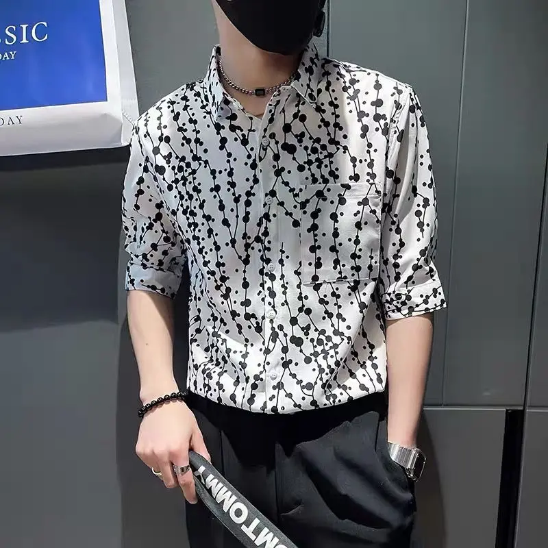 Fashion Men's Shirt Male Casual Colorful Printed Blouse Tops Short Sleeve 2023 New Button Down Streetwear Camisa Clothing A42
Fashion Men's Shirt Male Casual Colorful Printed Blouse Tops Short Sleeve 2023 New Button Down Streetwear Camisa Clothing A42