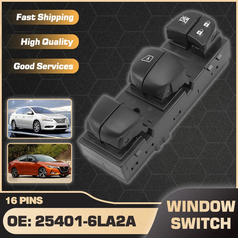 LHD Driver Side Power Window Control Switch Button For Nissan Sylphy B18 MK4 Nissan Sentra B18 MK8 2019-2021 25401-6LA2A 16 Pins
LHD Driver Side Power Window Control Switch Button For Nissan Sylphy B18 MK4 Nissan Sentra B18 MK8 2019-2021 25401-6LA2A 16 Pins