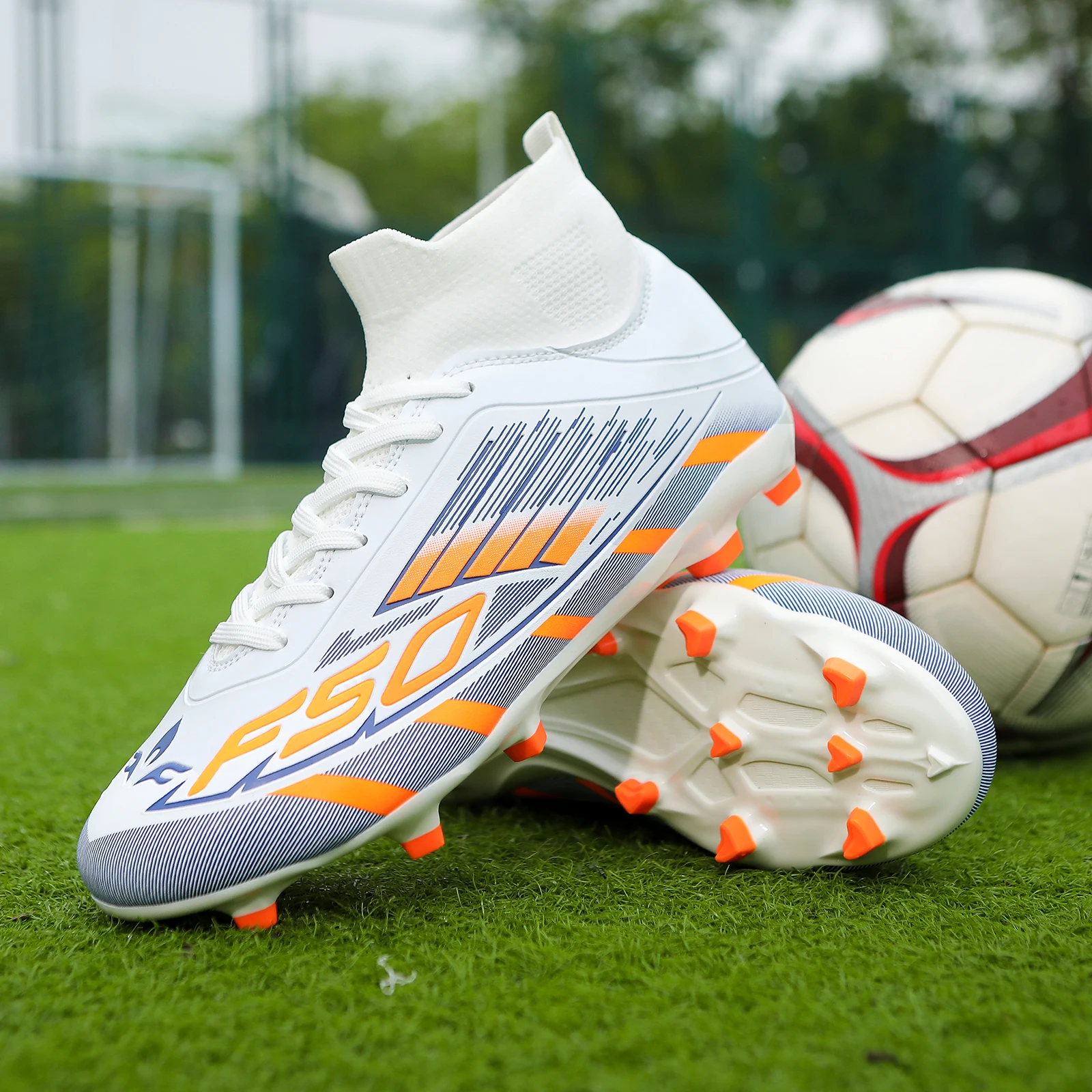 New Men Football Boots TF/FG Boys Non-Slip Soccer Shoes Unisex Ankle Match Sports Shoes Professional Comfortable Sneakers
New Men Football Boots TF/FG Boys Non-Slip Soccer Shoes Unisex Ankle Match Sports Shoes Professional Comfortable Sneakers