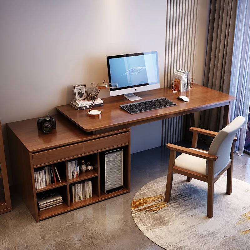 Retractable desktop computer desk study high-end office study table with locker household solid wood desk chassis integrated
Retractable desktop computer desk study high-end office study table with locker household solid wood desk chassis integrated