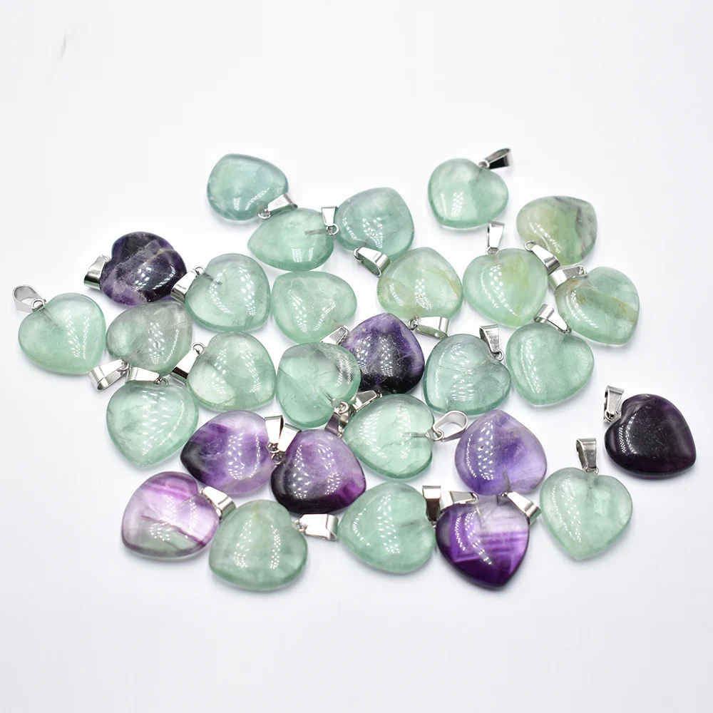 Wholesale 50pcs/lot 20mm Love Heart Stone Pendants Charms Natural fluorite stone For DIY Jewelry Making Women Gift free shipping
Wholesale 50pcs/lot 20mm Love Heart Stone Pendants Charms Natural fluorite stone For DIY Jewelry Making Women Gift free shipping