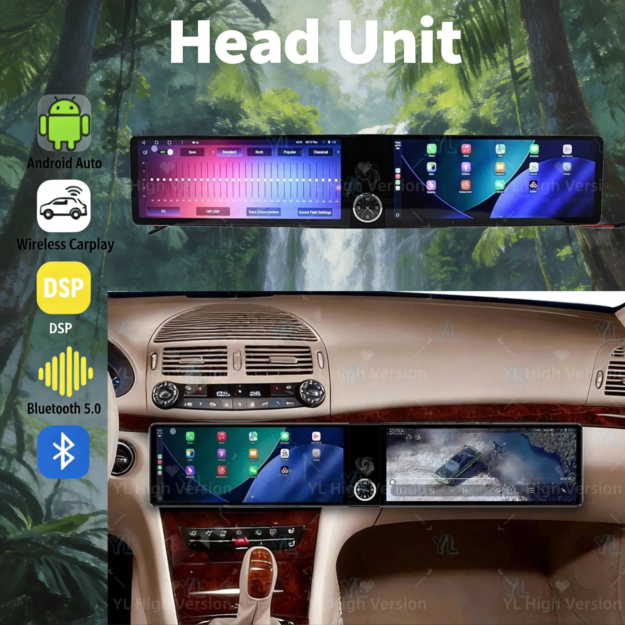 Android 13 For Mercedes Benz E/CLS W211 2005-2008 HD Touch Screen Dual 12.3 Inch Multimedia Display Screen Head Unit Bluetooth
Android 13 For Mercedes Benz E/CLS W211 2005-2008 HD Touch Screen Dual 12.3 Inch Multimedia Display Screen Head Unit Bluetooth
