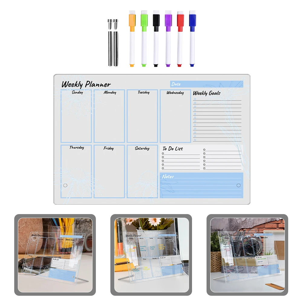 1 комплект, акриловая прозрачная доска для сухого стирания для стола, настольный планировщик для заметок, доска для письма, домашняя офисная многофункциональная доска для заметок 
1 комплект, акриловая прозрачная доска для сухого стирания для стола, настольный планировщик для заметок, доска для письма, домашняя офисная многофункциональная доска для заметок