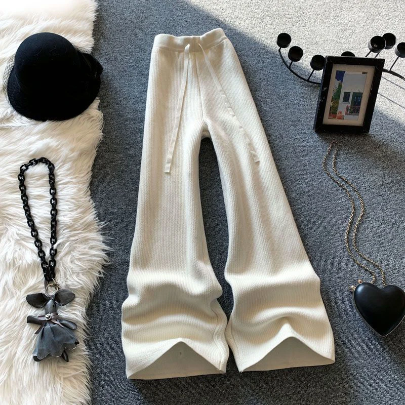 Флисовые вязаные широкие брюки, женская модная уличная одежда, черные мешковатые брюки, зимние корейские повседневные прямые брюки с высокой талией, новые
Флисовые вязаные широкие брюки, женская модная уличная одежда, черные мешковатые брюки, зимние корейские повседневные прямые брюки с высокой талией, новые