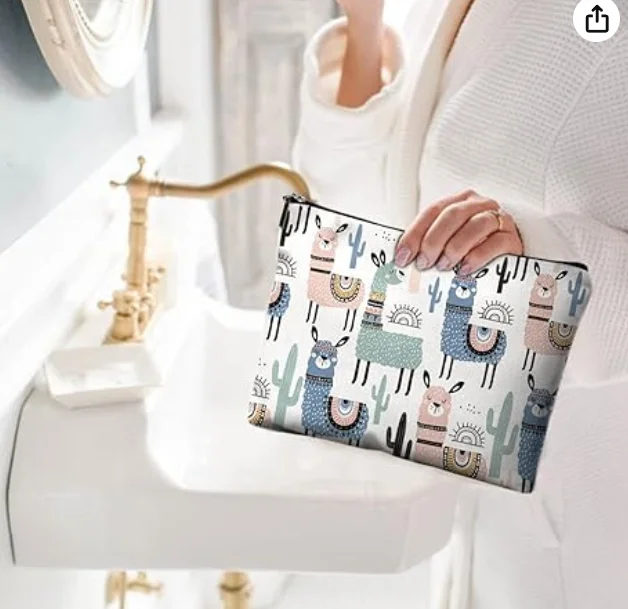 Cute Makeup Bag for Purse Canvas Waterproof Funny Cosmetic Bags for Women Zipper Travel Toiletry Pouch-Alpaca Makeup Bags
Cute Makeup Bag for Purse Canvas Waterproof Funny Cosmetic Bags for Women Zipper Travel Toiletry Pouch-Alpaca Makeup Bags