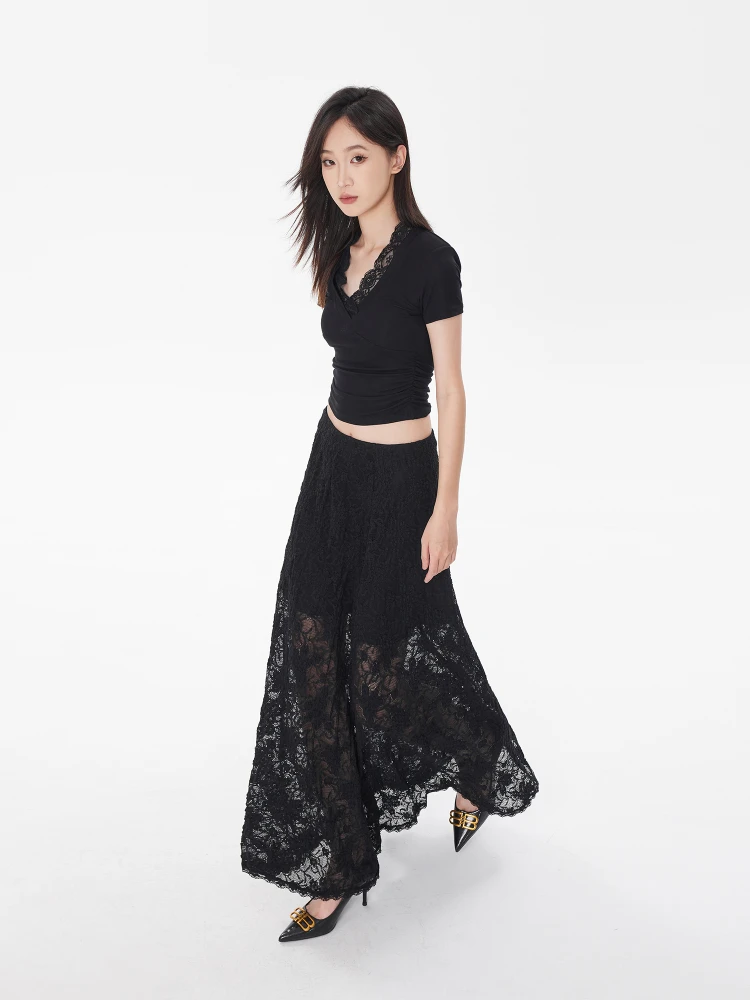 Elegant Black Lace Half Skirt Fashionable Slimming High Waist A-Line Skirt Polyester Fiber Daily Wear Summer New Arrival
Elegant Black Lace Half Skirt Fashionable Slimming High Waist A-Line Skirt Polyester Fiber Daily Wear Summer New Arrival