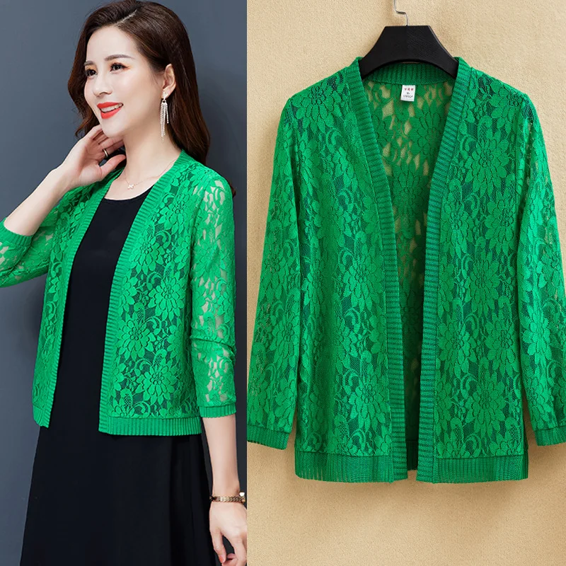 Women Temperament Cardigan Summer Thin Coat Half Sleeve Bolero Shrugs Elegant Lace Crochet Embroidered Shrug Sun-proof Tops
Women Temperament Cardigan Summer Thin Coat Half Sleeve Bolero Shrugs Elegant Lace Crochet Embroidered Shrug Sun-proof Tops