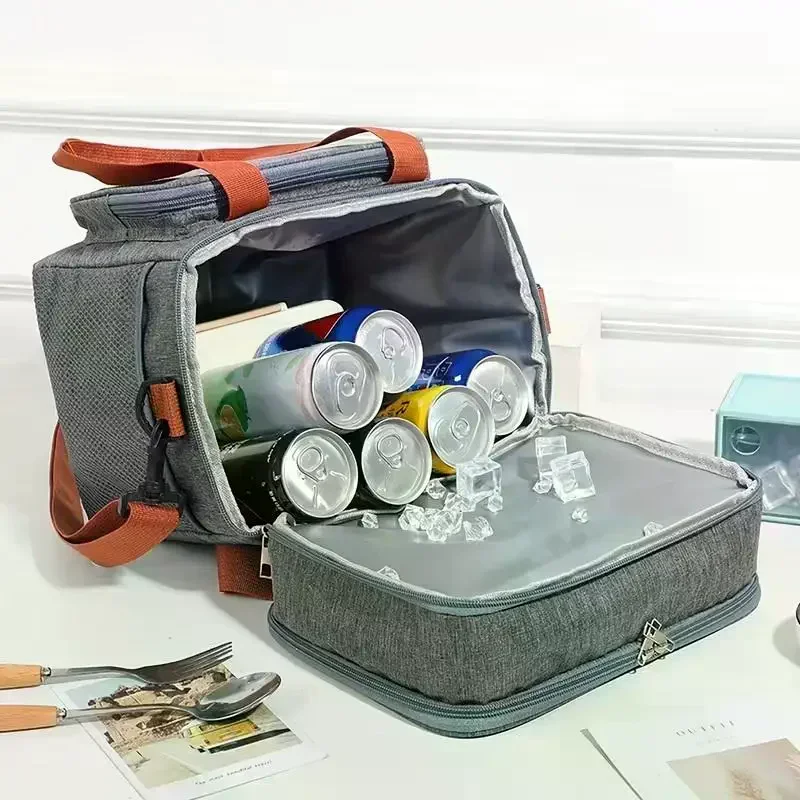 1pc Insulated Lunch Bag, Large Capacity Double-layer Insulated Tote Bag, Suitable For Picnics, School And Work.
1pc Insulated Lunch Bag, Large Capacity Double-layer Insulated Tote Bag, Suitable For Picnics, School And Work.