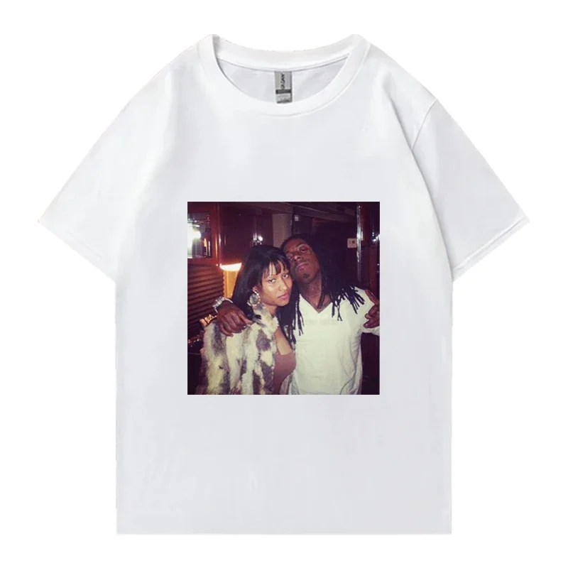 Nicki Minaj and Lil Wayne Graphic T-shirts Tops Men Women vintage Rap music streetwear Unisex Pure Cotton short sleeve T shirt
Nicki Minaj and Lil Wayne Graphic T-shirts Tops Men Women vintage Rap music streetwear Unisex Pure Cotton short sleeve T shirt