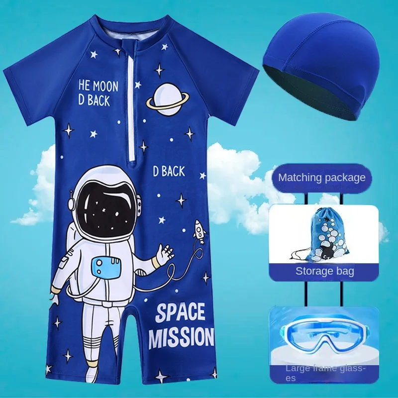 New Astronaut Children's One Piece Swimsuit for Boys Teeange Kids Sunscreen Professional Swimming Equipment Set 4pcs
New Astronaut Children's One Piece Swimsuit for Boys Teeange Kids Sunscreen Professional Swimming Equipment Set 4pcs