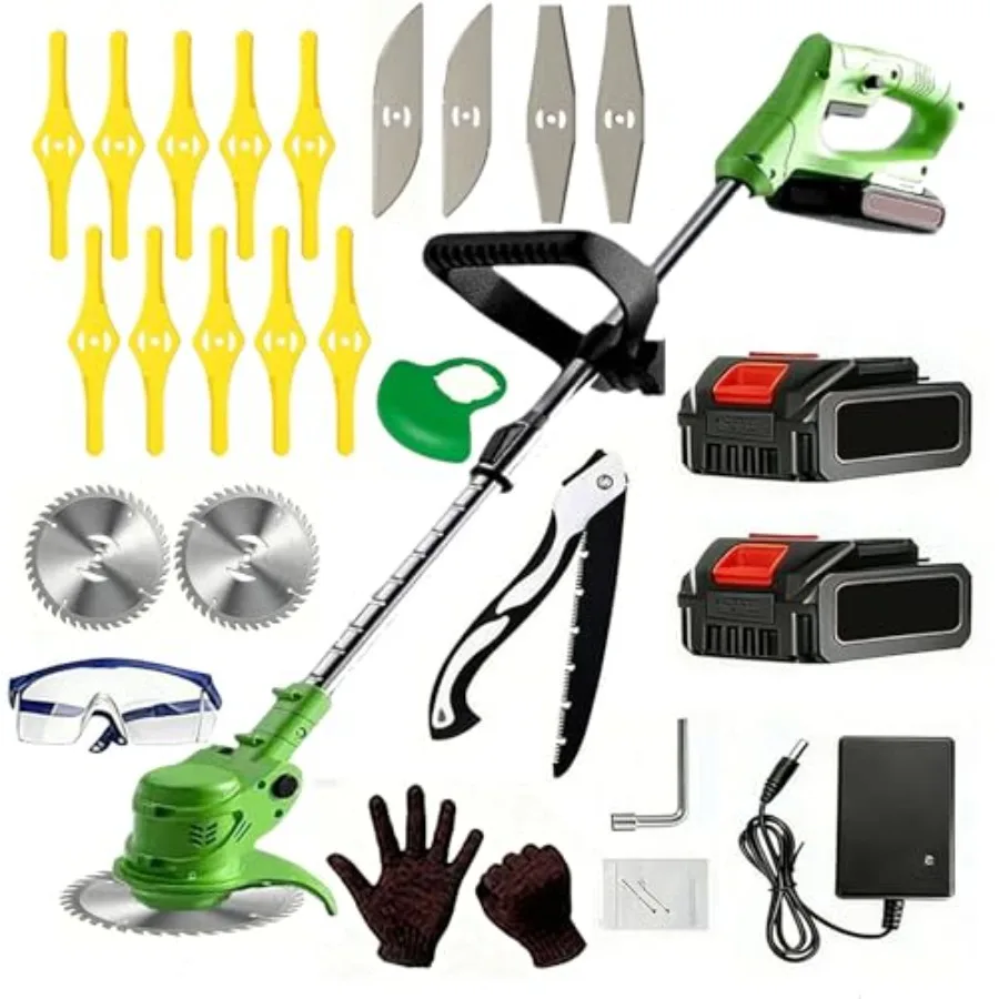 Cordless electric weed wacker for gardens parks lawns; 21V lithium-ion battery; black and gray; 3-in-1 versatility with 90 adju
Cordless electric weed wacker for gardens parks lawns; 21V lithium-ion battery; black and gray; 3-in-1 versatility with 90 adju