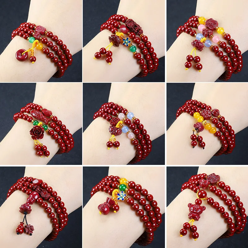 Handmade multi circle fashionable cinnabar bracelet, purple gold sand safety buckle, original mineral cinnabar Buddha beads
Handmade multi circle fashionable cinnabar bracelet, purple gold sand safety buckle, original mineral cinnabar Buddha beads