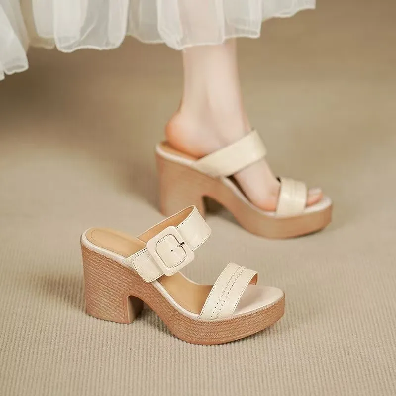 Women's Chunky Heel Sandals Open Toe Buckle Strap Platform Casual Shoes Comfortable Block Heel Summer New Footwear for Women
Women's Chunky Heel Sandals Open Toe Buckle Strap Platform Casual Shoes Comfortable Block Heel Summer New Footwear for Women