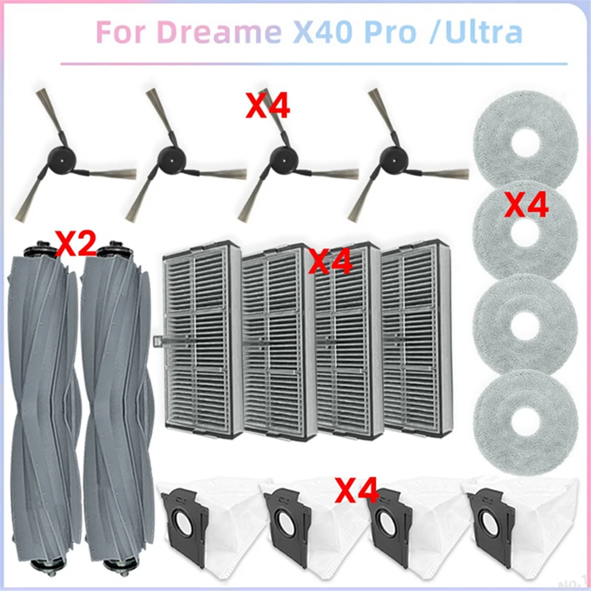 A57I для X40 Ultra/L40 Ultra, P10 Pro Ultra, детали основного ролика, боковые щетки, фильтр Hepa, мешки для пыли
A57I для X40 Ultra/L40 Ultra, P10 Pro Ultra, детали основного ролика, боковые щетки, фильтр Hepa, мешки для пыли