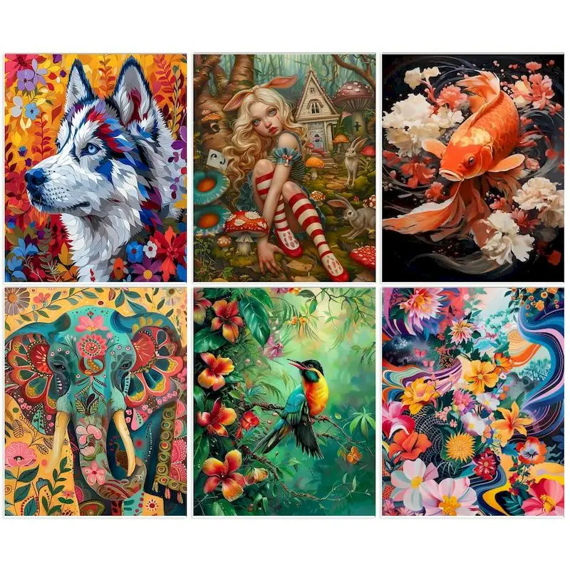 SDOYUNO DIY Painting By Numbers Kits Colorful Animals Acrylic Paint Drawing Handpaint On Canvas For Adults Home Decors
SDOYUNO DIY Painting By Numbers Kits Colorful Animals Acrylic Paint Drawing Handpaint On Canvas For Adults Home Decors