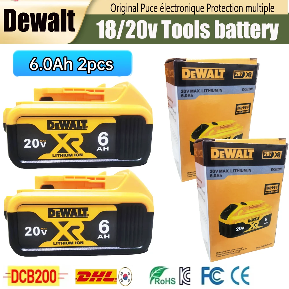 original Dewalt 20V 6.0Ah dcb118 dcb200 rechargeable battery, charger, fast charging, multiple chip protections, more durable
original Dewalt 20V 6.0Ah dcb118 dcb200 rechargeable battery, charger, fast charging, multiple chip protections, more durable