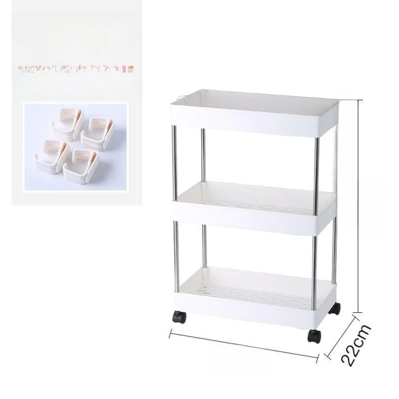 Large Kitchen Bathroom Refrigerator Multi-layer Floor-standing Storage Rack Push Cart Shelf Bathroom Organizer Plastic 3-tier
Large Kitchen Bathroom Refrigerator Multi-layer Floor-standing Storage Rack Push Cart Shelf Bathroom Organizer Plastic 3-tier