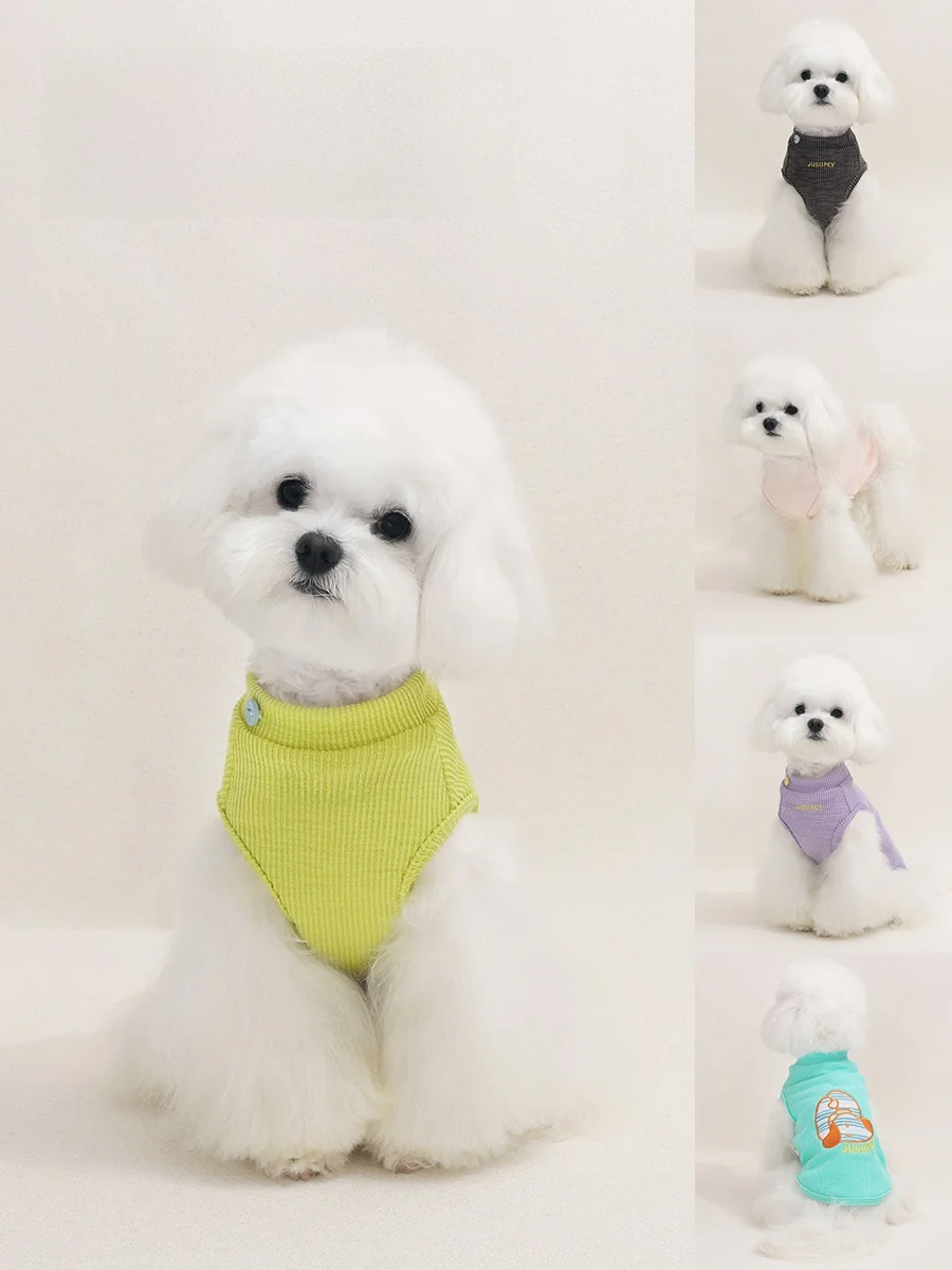 Jugiipey Korean Style Candy Color Vest Spring Summer Dog Clothes Pet Sunscreen Multi-Color Dog Sweater for Teddy Bichon Maltese
Jugiipey Korean Style Candy Color Vest Spring Summer Dog Clothes Pet Sunscreen Multi-Color Dog Sweater for Teddy Bichon Maltese