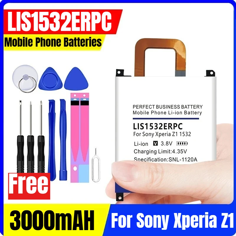 LIS1532ERPC 3.8V 3000mAH Mobile Phone Batteries for Sony Xperia Z1
LIS1532ERPC 3.8V 3000mAH Mobile Phone Batteries for Sony Xperia Z1