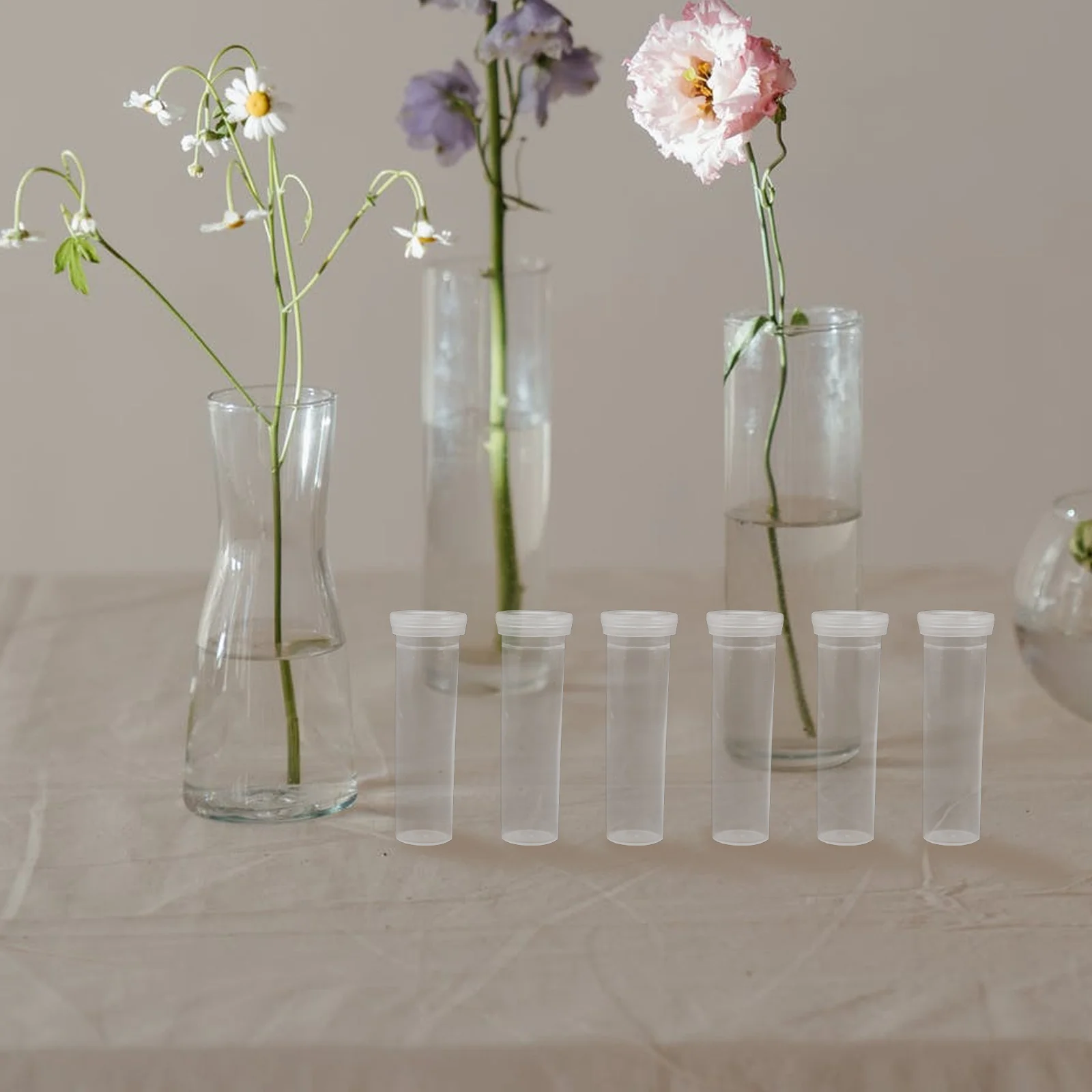50 Pcs Flower Nutrition Tube Freshkeeping Small Culture Tubes for Floral Arrangement White Preservation Keeping
50 Pcs Flower Nutrition Tube Freshkeeping Small Culture Tubes for Floral Arrangement White Preservation Keeping