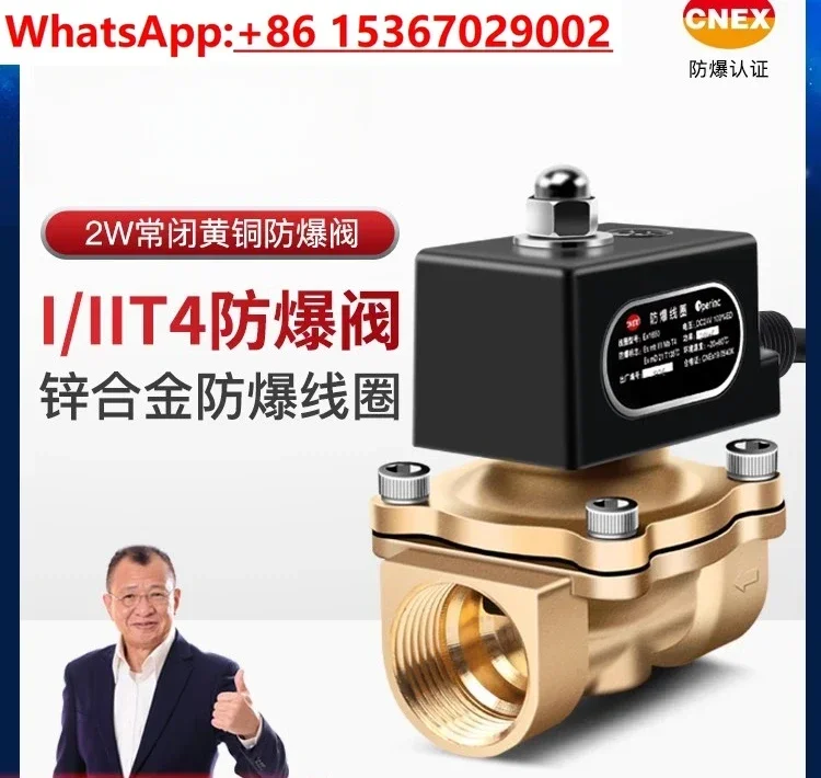 Normally closed IICT4 explosion-proof solenoid valve natural gas gas valve solenoid control valve 220V coil
Normally closed IICT4 explosion-proof solenoid valve natural gas gas valve solenoid control valve 220V coil