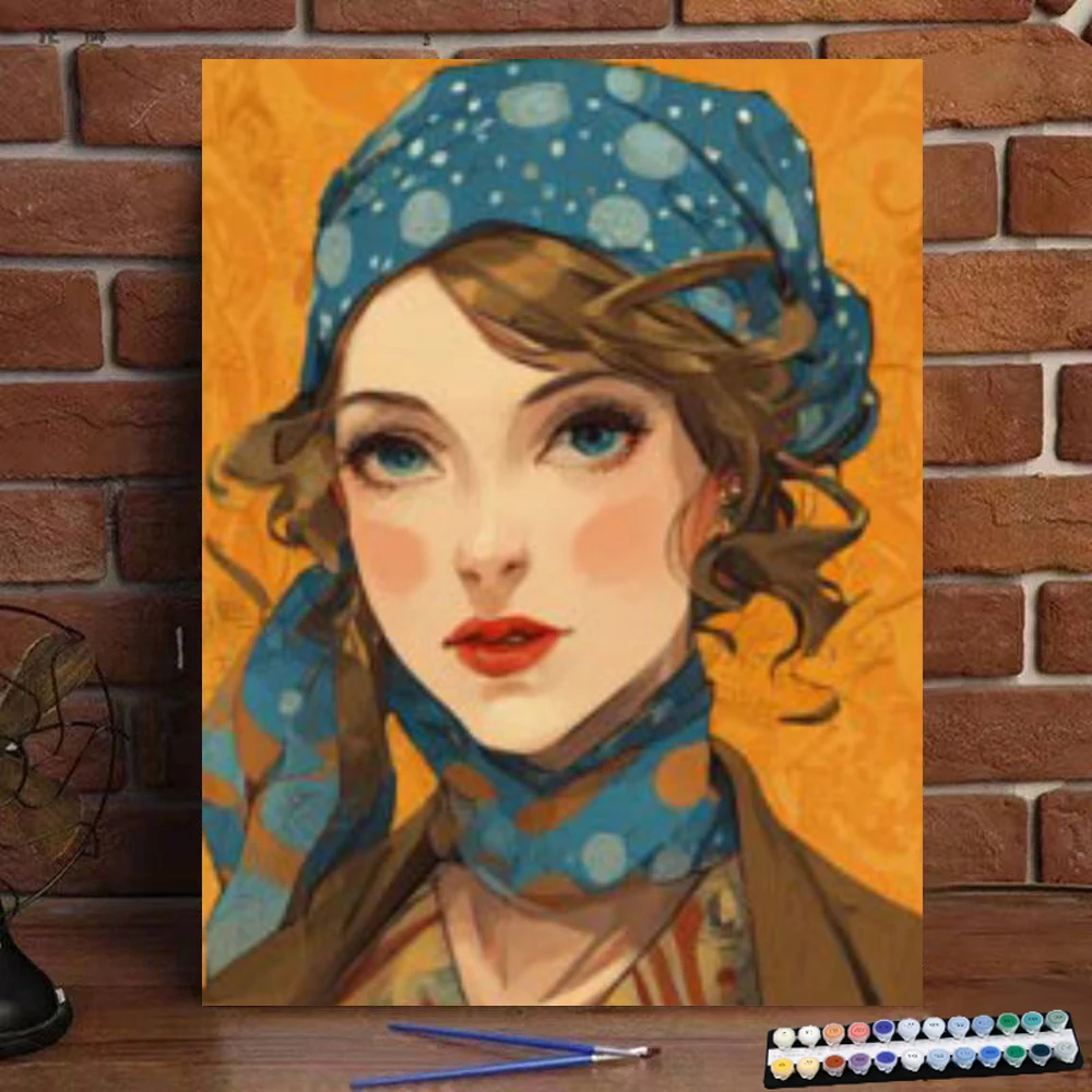 Картина по номерам женщина в синем платке, цифровая живопись, ручная работа, подарок для взрослых и детей, украшение стены D
Картина по номерам женщина в синем платке, цифровая живопись, ручная работа, подарок для взрослых и детей, украшение стены D