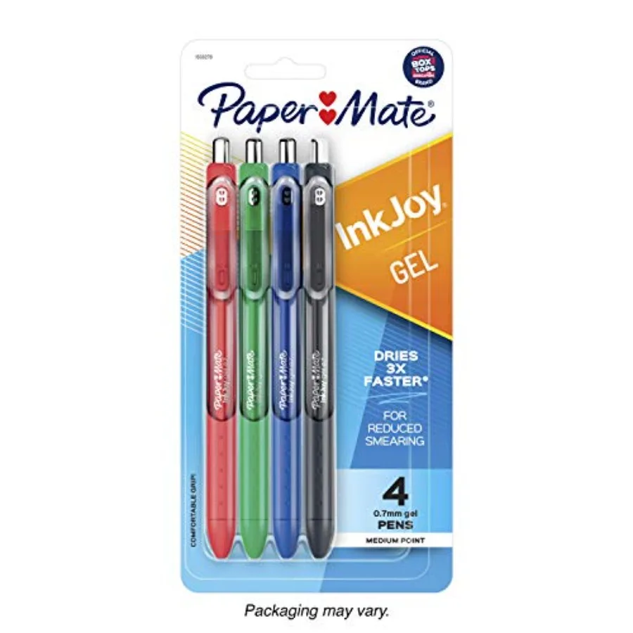 InkJoy Pens, Gel Pens, Medium Point 0.7mm,Assorted, 4 Count
InkJoy Pens, Gel Pens, Medium Point 0.7mm,Assorted, 4 Count