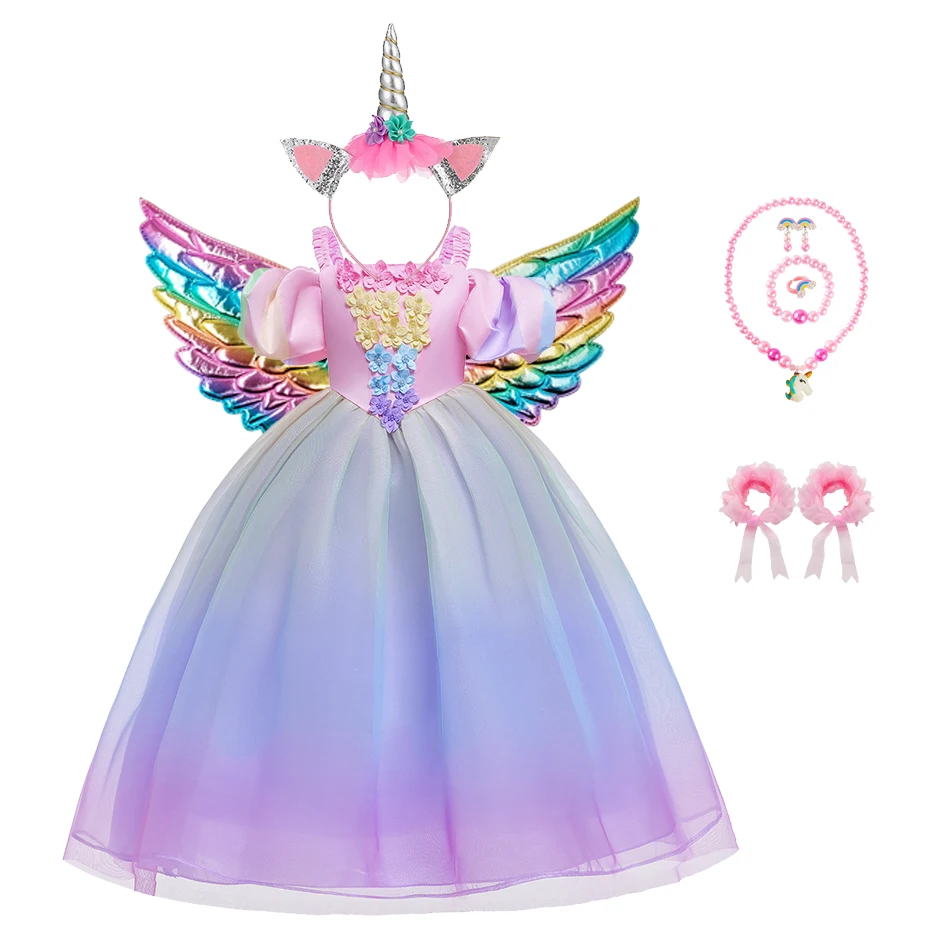 Girls Unicorn Fower Dress Unicorn Theme Clothes Kids Gradient Color Big Bow Gown Stage Performance Clothing Wedding Flower dress
Girls Unicorn Fower Dress Unicorn Theme Clothes Kids Gradient Color Big Bow Gown Stage Performance Clothing Wedding Flower dress