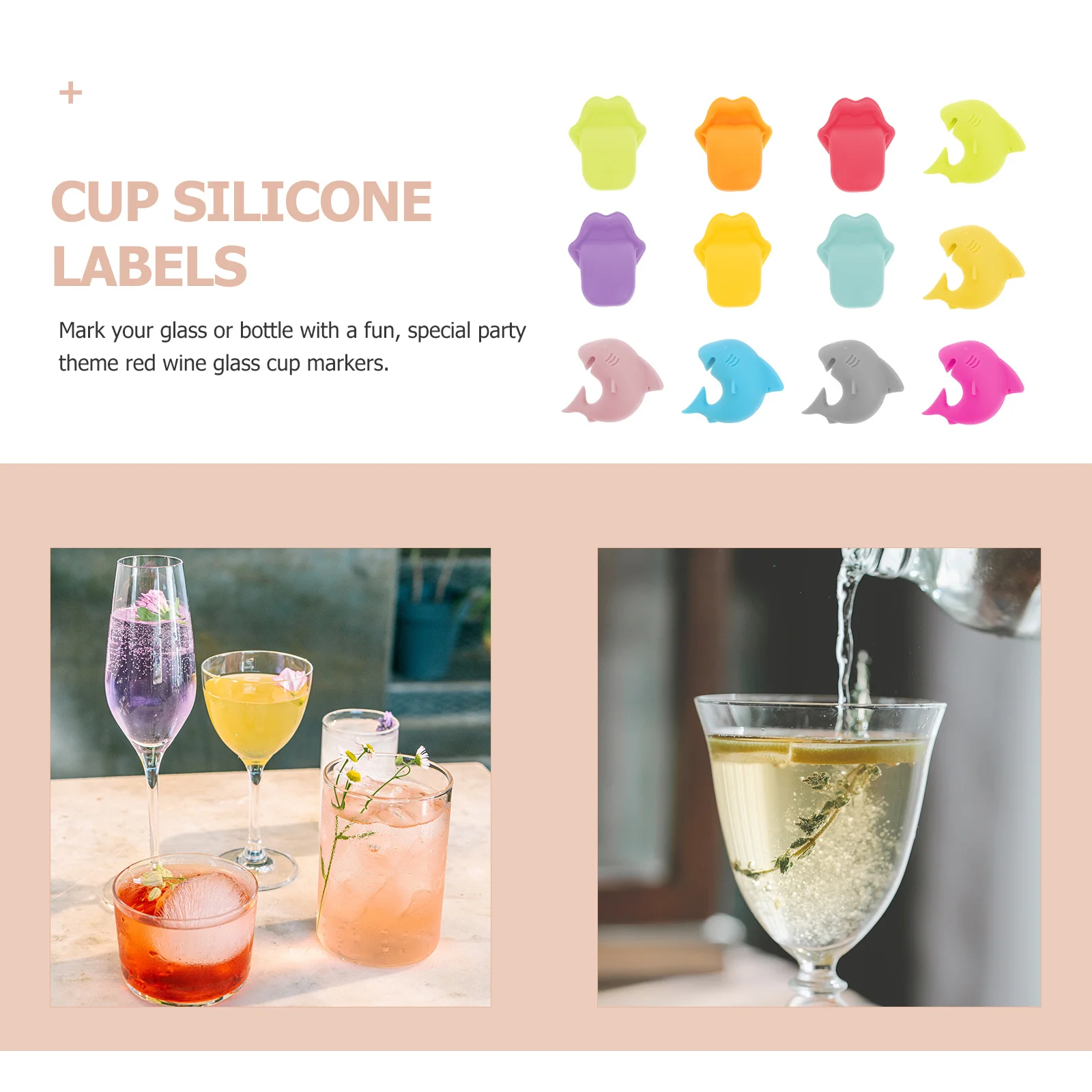12Pcs Wine Glass Markers Silicone Funny Design Drink Markers for Parties Reusable Cup Identifiers Assorted Colors
12Pcs Wine Glass Markers Silicone Funny Design Drink Markers for Parties Reusable Cup Identifiers Assorted Colors
