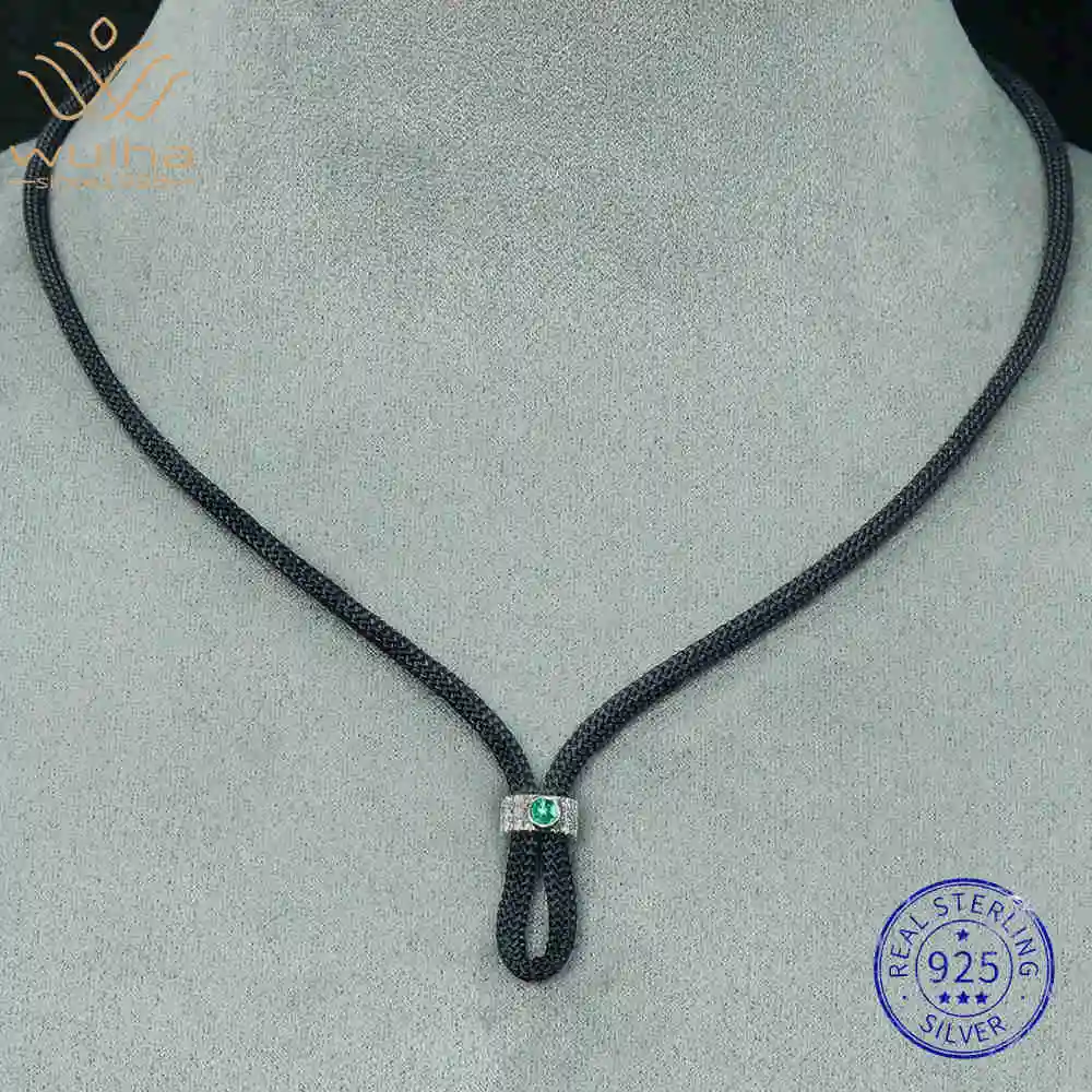 WUIHA Vintage 925 Sterling Silver Sapphire Jade High Carbon Diamonds Gemstone Wedding Engagement Pendant Necklace Fine Jewelry
WUIHA Vintage 925 Sterling Silver Sapphire Jade High Carbon Diamonds Gemstone Wedding Engagement Pendant Necklace Fine Jewelry