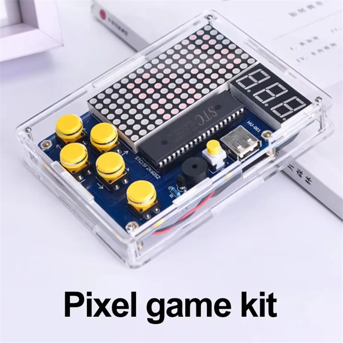 CLCU DIY Game Kit Pixel Game Console 51 Microcontroller Game Console Snake Racing Pixel Game Console with Acrylic Case
CLCU DIY Game Kit Pixel Game Console 51 Microcontroller Game Console Snake Racing Pixel Game Console with Acrylic Case