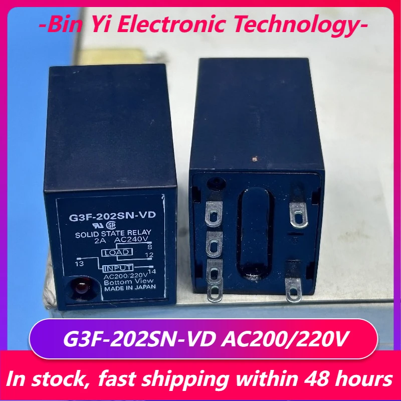 New 1pcs/lot G3F-202SN-VD AC200/220V solid state relay 6pins 2A
New 1pcs/lot G3F-202SN-VD AC200/220V solid state relay 6pins 2A