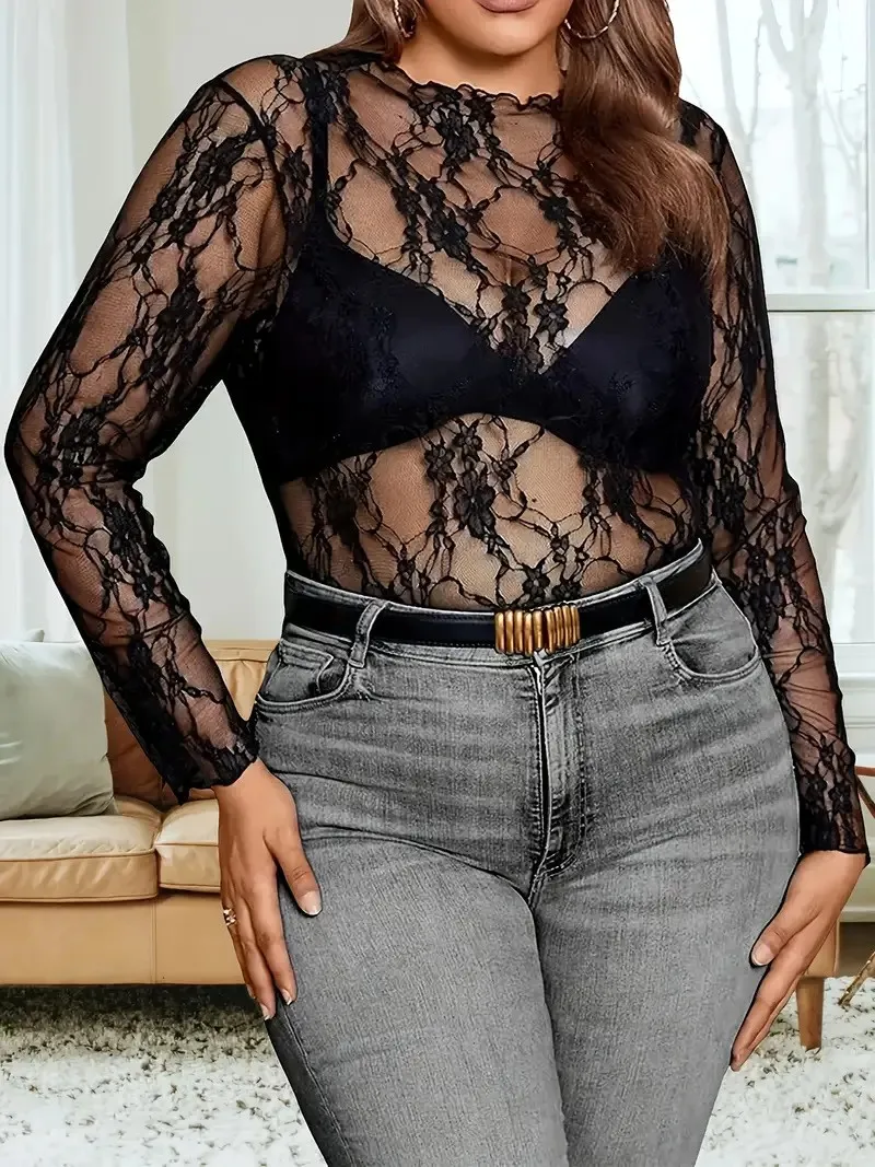 Long Sleeve Blouse Women Floral Lace Sheer Long Sleeve Blouses Round Neck Slim Fit Pullover See Through White Lace Tops for
Long Sleeve Blouse Women Floral Lace Sheer Long Sleeve Blouses Round Neck Slim Fit Pullover See Through White Lace Tops for