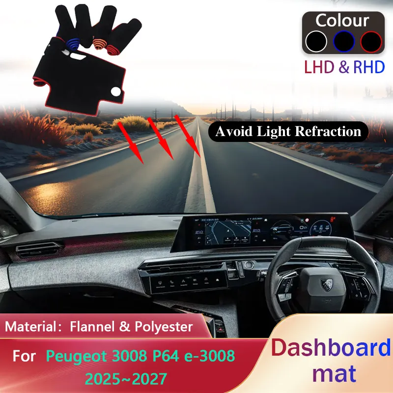 Car Dashboard Cover for Peugeot 3008 P64 e-3008 2025~2027 Liner Anti-Slip Mat Sunshade Dashmat Carpet Rug Patr Pad Accessories
Car Dashboard Cover for Peugeot 3008 P64 e-3008 2025~2027 Liner Anti-Slip Mat Sunshade Dashmat Carpet Rug Patr Pad Accessories
