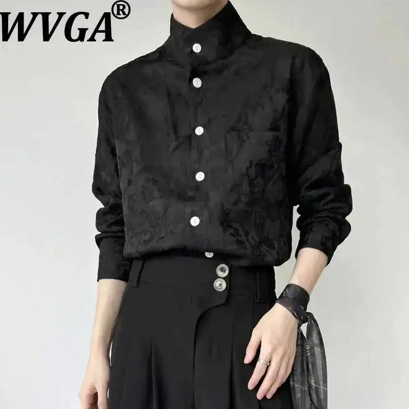 WVGA Spring Autumn New Men Chinese Style Stand Collar Trendy Loose Jacquard Long Sleeved Shirt Niche Chic Casual Tops Ins W25462
WVGA Spring Autumn New Men Chinese Style Stand Collar Trendy Loose Jacquard Long Sleeved Shirt Niche Chic Casual Tops Ins W25462
