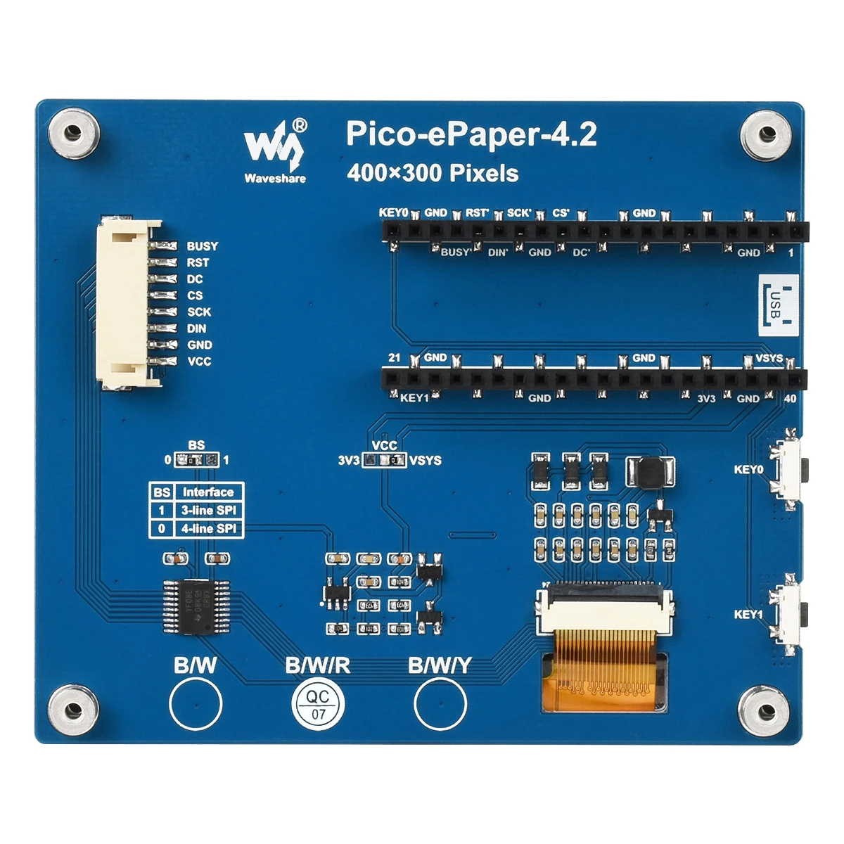 Wholesale Raspberry Pi Pico SPI 4.2 Inch E-Paper E-Ink Display Module Expansion Module