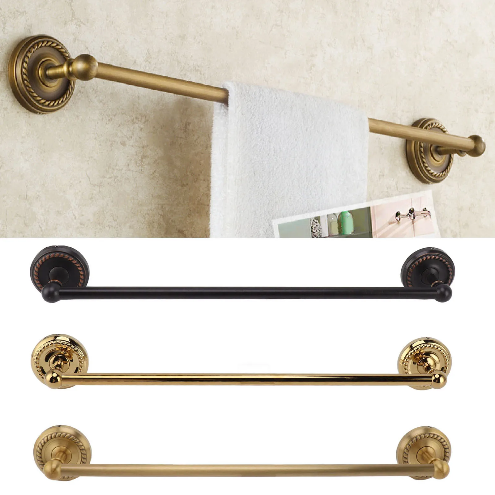 1Pc Copper Towel Bar European Style Bathroom Single Bar Towel Rack Bathroom Hanging Rack
1Pc Copper Towel Bar European Style Bathroom Single Bar Towel Rack Bathroom Hanging Rack