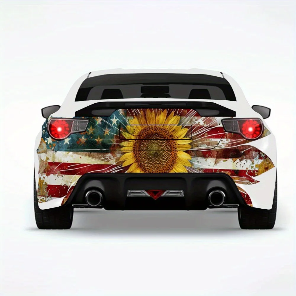 American Flag Sunflower Car Sticker,Vinyl Decal for Car Rear, Waterproof Self-Adhesive Vinyl Stickers for Vehicle Tail and Bumpe
American Flag Sunflower Car Sticker,Vinyl Decal for Car Rear, Waterproof Self-Adhesive Vinyl Stickers for Vehicle Tail and Bumpe
