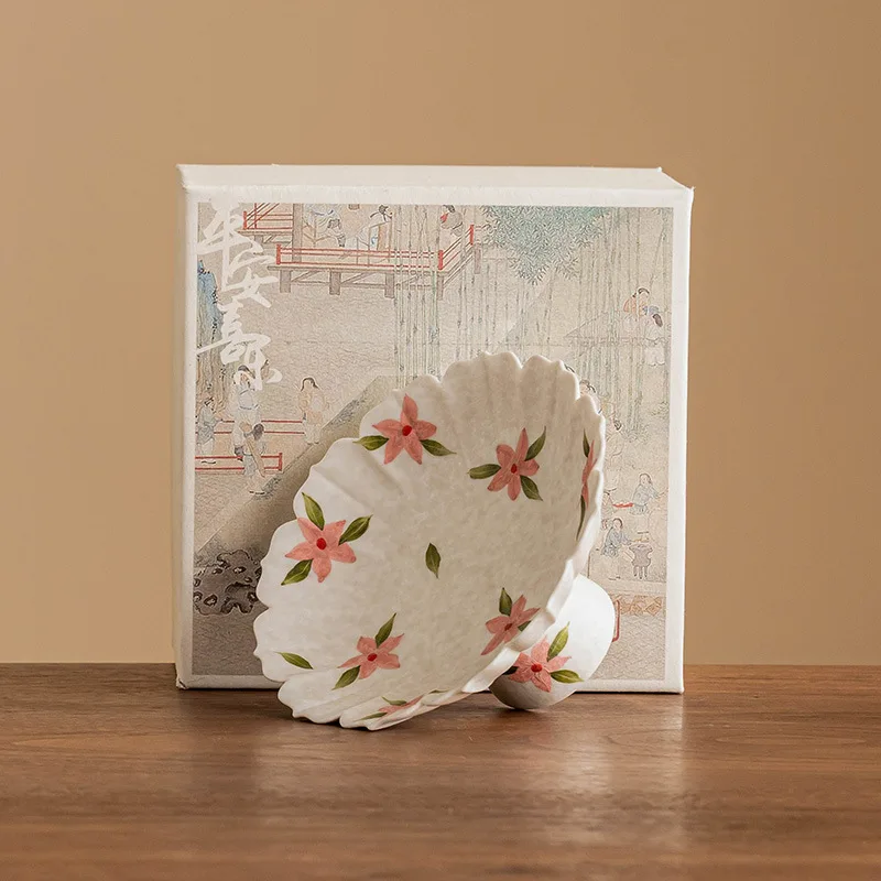 Rock Mineral White Sakura Ceramic Footed Bowl Elegant Fruit Dessert Serving Tray for Living Room Home Dining Decor
Rock Mineral White Sakura Ceramic Footed Bowl Elegant Fruit Dessert Serving Tray for Living Room Home Dining Decor