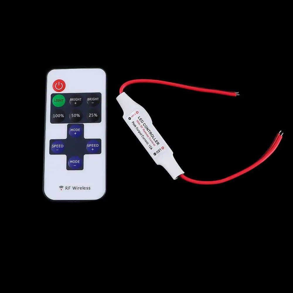 Беспроводной мини-контроллер для светодиодной ленты, 12 В
Беспроводной мини-контроллер для светодиодной ленты, 12 В