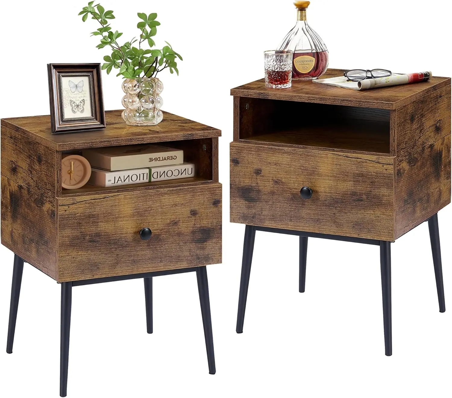 Modern Square Nightstand Set of 2 with Drawer and Storage for Bedroom Living Room
Modern Square Nightstand Set of 2 with Drawer and Storage for Bedroom Living Room