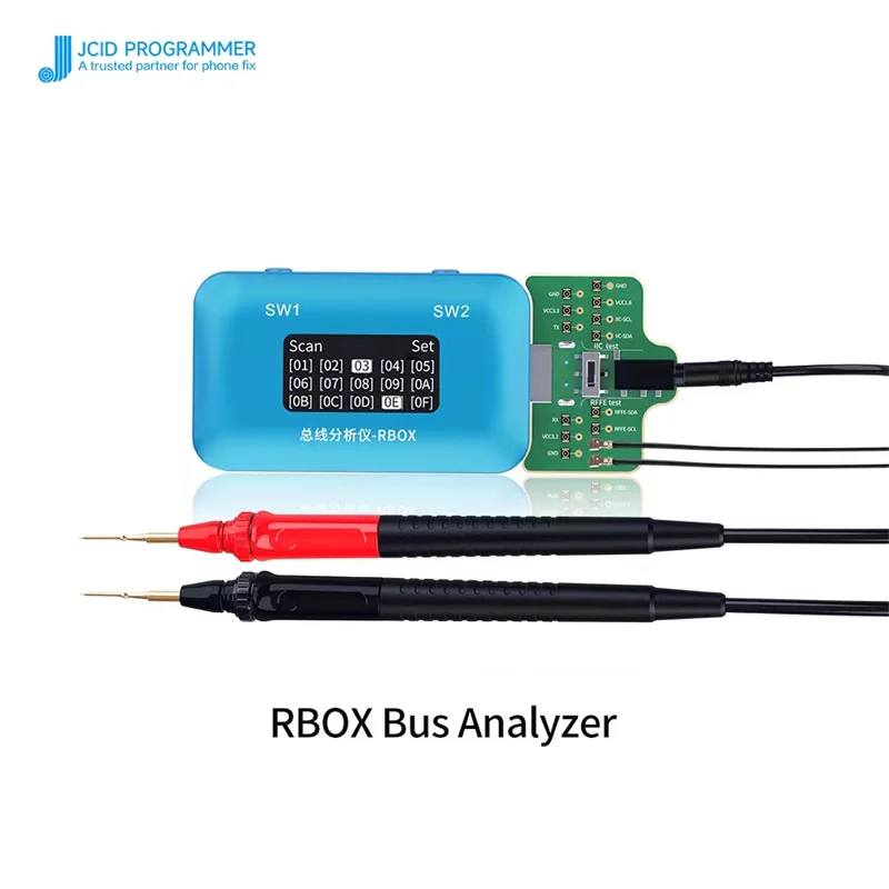 JCID JC R-BOX Bus Analyzer Quick Positioning For Mobile Phone Motherboard Signal Partial Faults Detection Repair Analyzer Tool
JCID JC R-BOX Bus Analyzer Quick Positioning For Mobile Phone Motherboard Signal Partial Faults Detection Repair Analyzer Tool