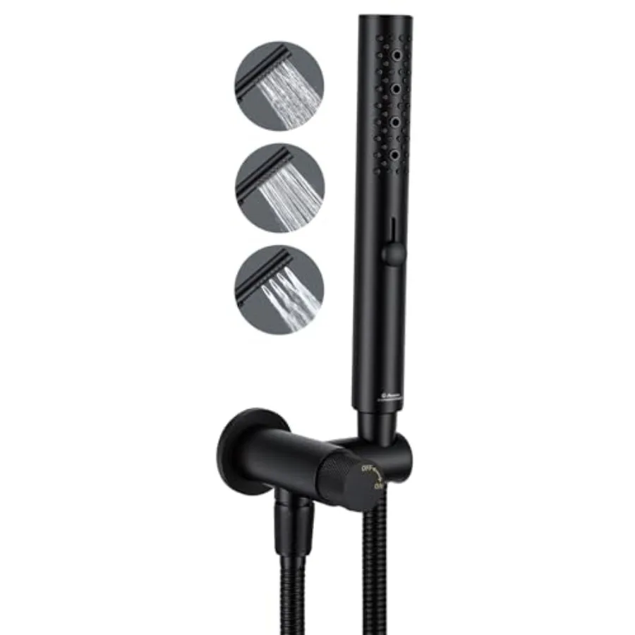 All Metal Handheld Shower Set with 3-Function Showerwand included Handheld Holder to Control on/off Switch and 70 Inch Tangle-F
All Metal Handheld Shower Set with 3-Function Showerwand included Handheld Holder to Control on/off Switch and 70 Inch Tangle-F