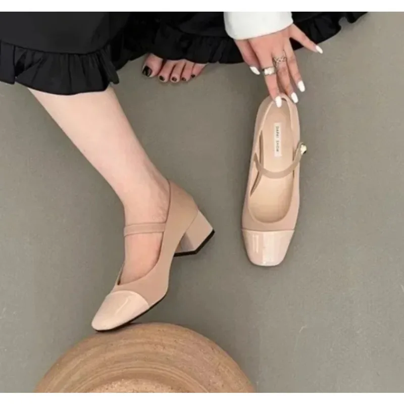 New Thick Heel Mary Jane Single Shoes Women's New Spring French Mid Heel Evening Black Square Head Small Leather Shoes
New Thick Heel Mary Jane Single Shoes Women's New Spring French Mid Heel Evening Black Square Head Small Leather Shoes