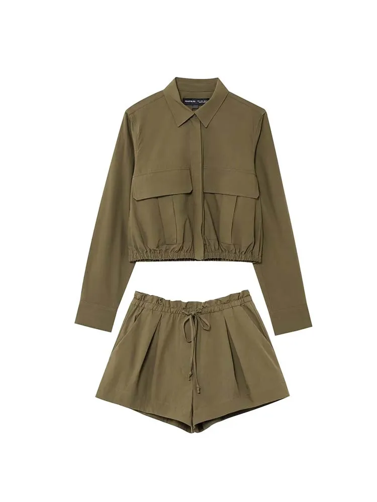 Женские летние комплекты из 2 предметов, модные однотонные свободные рубашки 2025 года, топы и шорты, женские элегантные уличные две костюмы, одежда
Женские летние комплекты из 2 предметов, модные однотонные свободные рубашки 2025 года, топы и шорты, женские элегантные уличные две костюмы, одежда