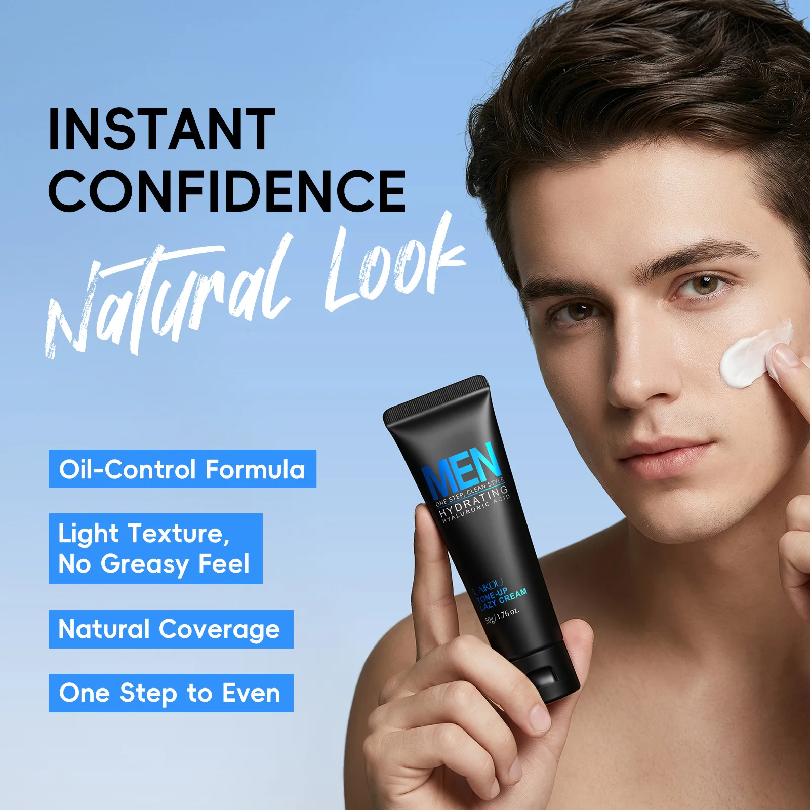 LAIKOU Men BB Cream Natural Whitening Revitalising Nourishing Brighten Cream Face Foundation Tone Up Cream Lazy Concealer 50g
LAIKOU Men BB Cream Natural Whitening Revitalising Nourishing Brighten Cream Face Foundation Tone Up Cream Lazy Concealer 50g