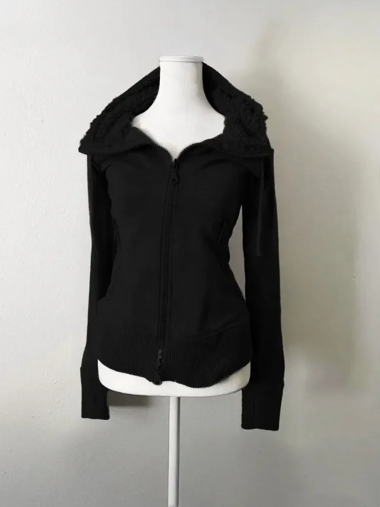 Slim Waist Hooded Vintage Y2k Coats Ropa Mujer Casual Fashion Sweatshirts Grey Lamb Wool Double Zipper Hoodies Women's Clothes
Slim Waist Hooded Vintage Y2k Coats Ropa Mujer Casual Fashion Sweatshirts Grey Lamb Wool Double Zipper Hoodies Women's Clothes